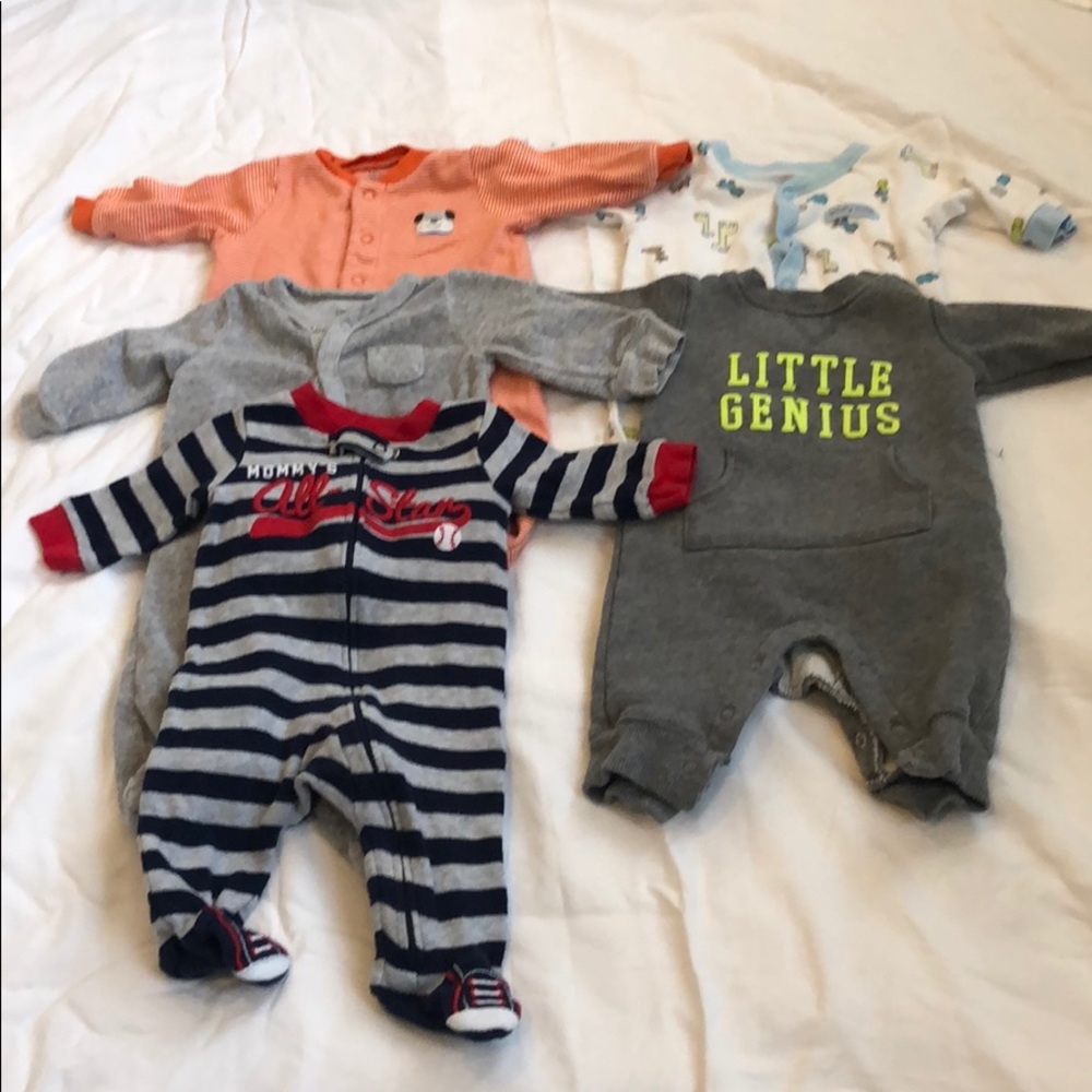 5 Carters Footies, 3 months